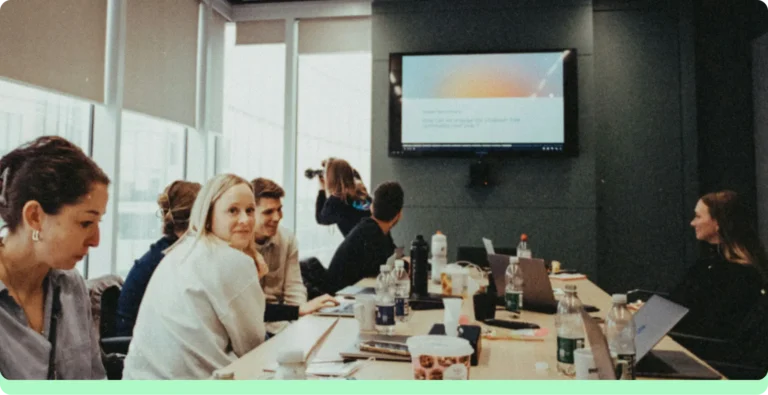 team meeting in an office